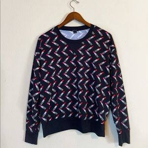 I Heart Ronson Lipstick Print Sweater